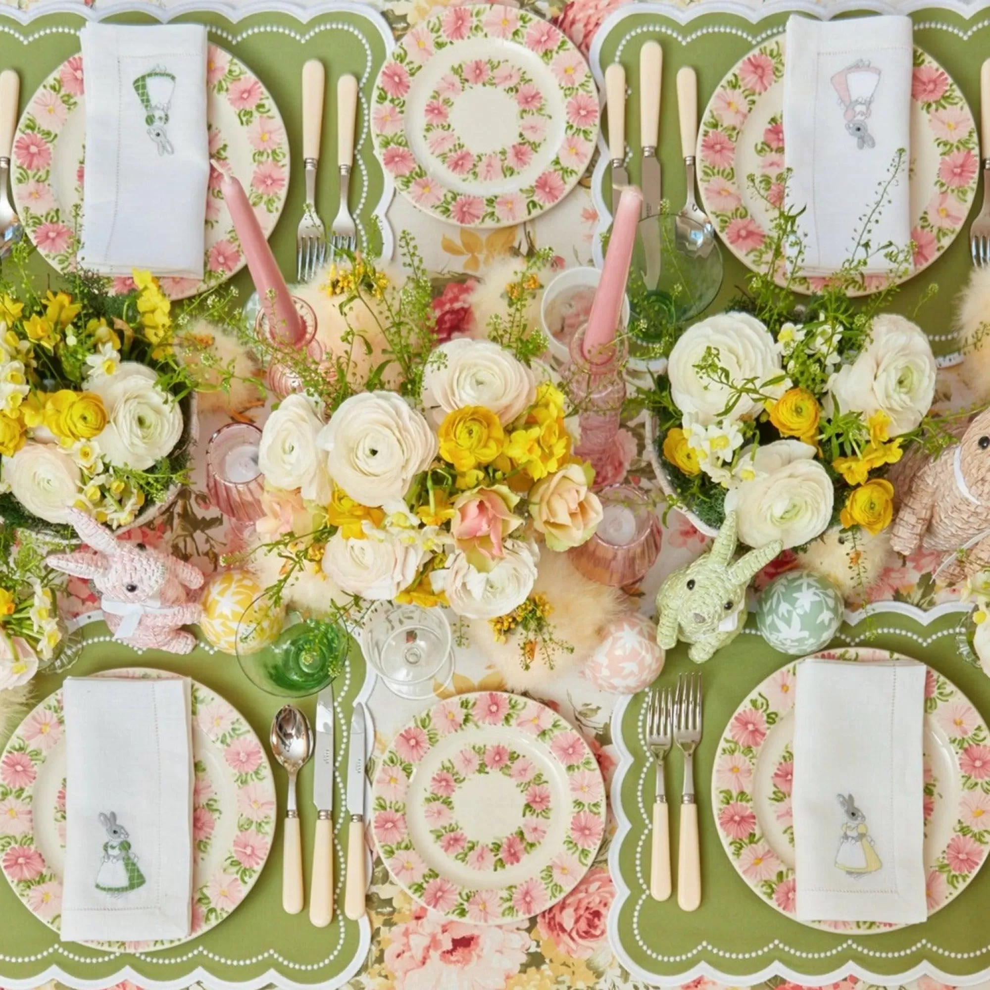 Shop Assorted White Linen Rabbit Napkins (Set Of 4) Napkins