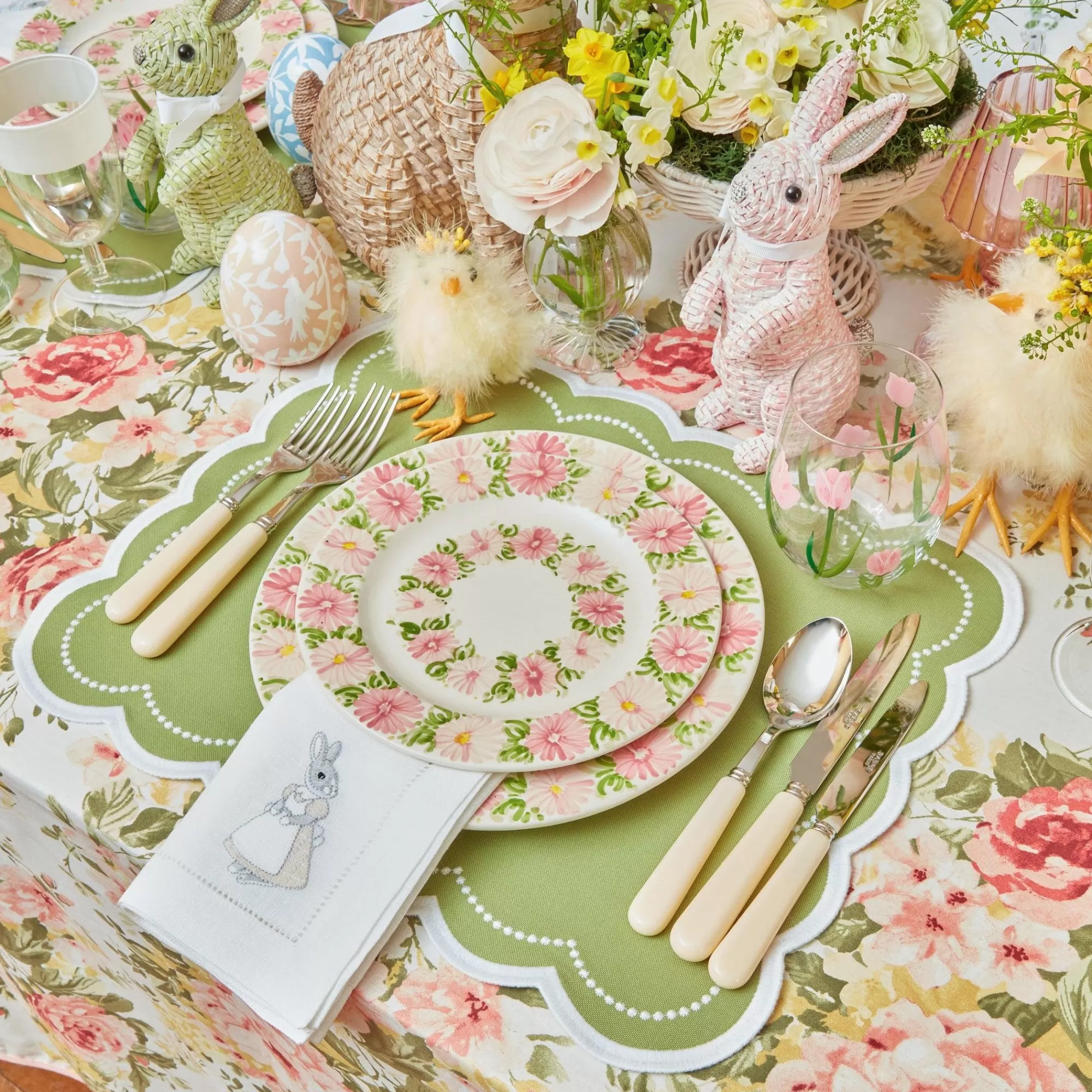 Shop Assorted White Linen Rabbit Napkins (Set Of 4) Napkins